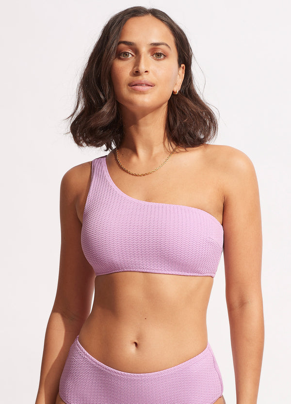 Sea Dive One Shoulder Top - Lilac