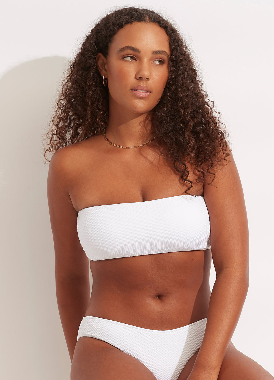 Sea Dive White Tube Top Swimsuit Seafolly Sea Dive One Shoulder