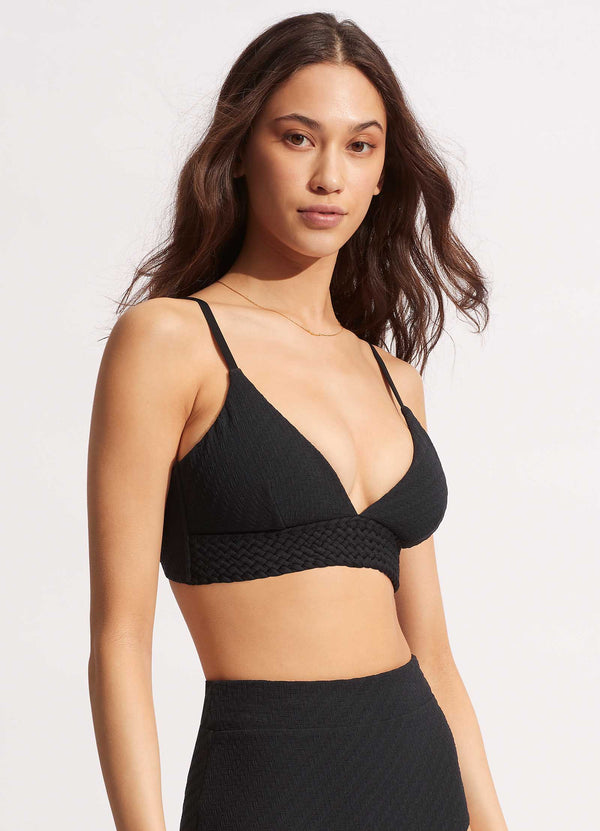 Willow Banded Bralette - Black