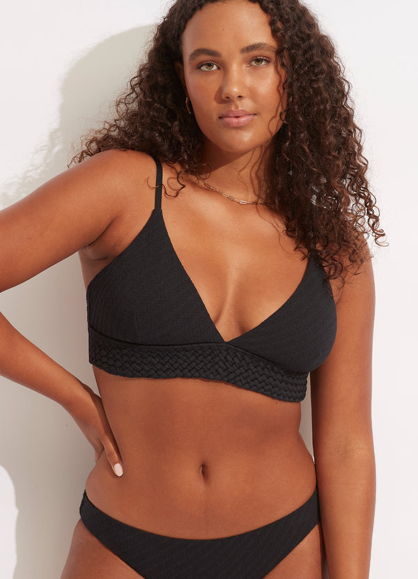 Willow Banded Bralette - Black