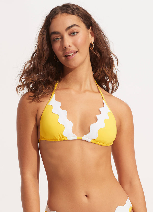 Gia Ric Rac Longline Slide Tri - Citron