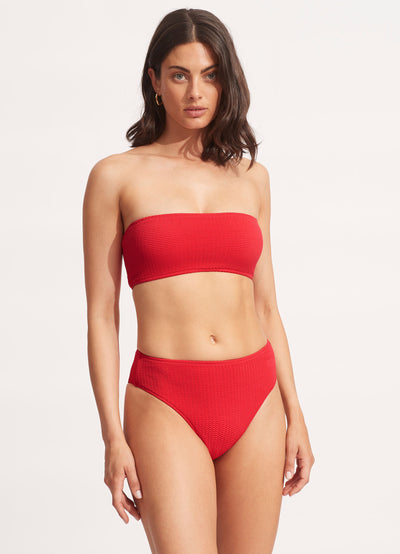 Sea Dive High Rise Bikini Bottom - Chilli Red