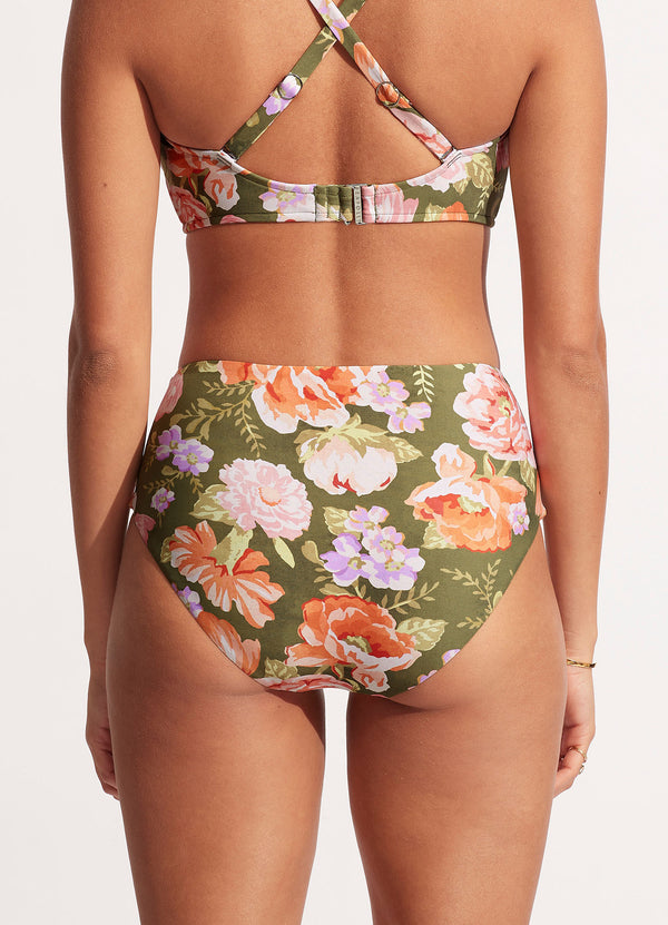 Paradise Garden High Waisted Pant - Avocado