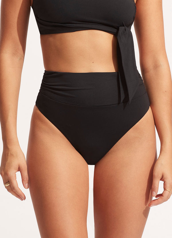 Seafolly Collective High Cut Rio - Black