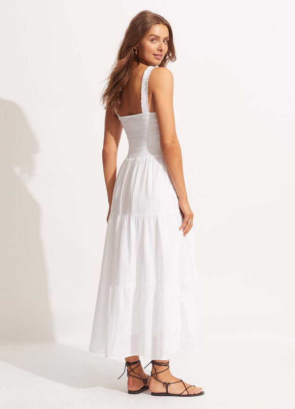 Beach House Dress - White Seafolly United Kingdom Beach House Dress - White Seafolly United Kingdom