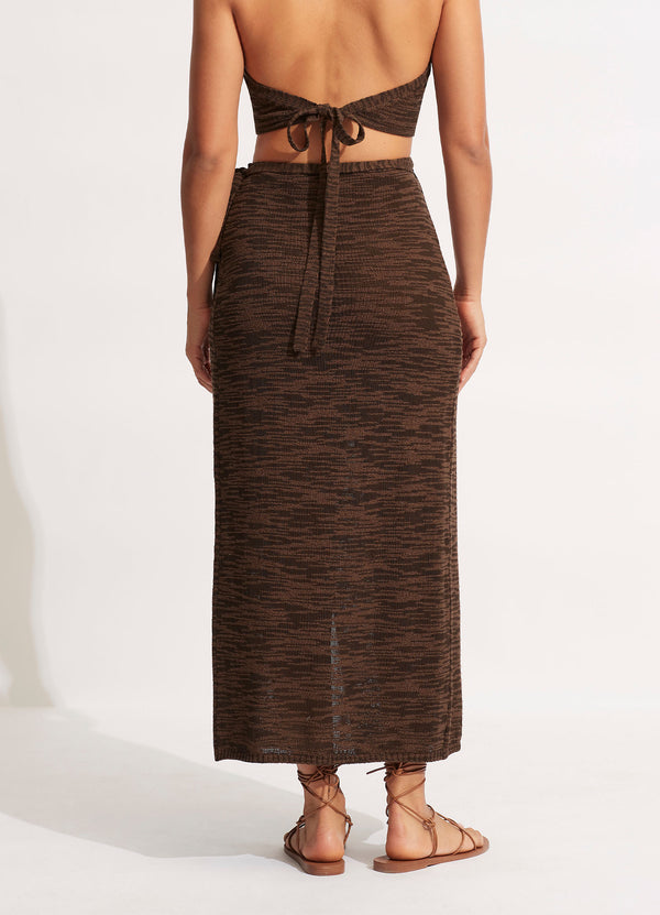 Daybreak Knit Skirt  - Chocolate