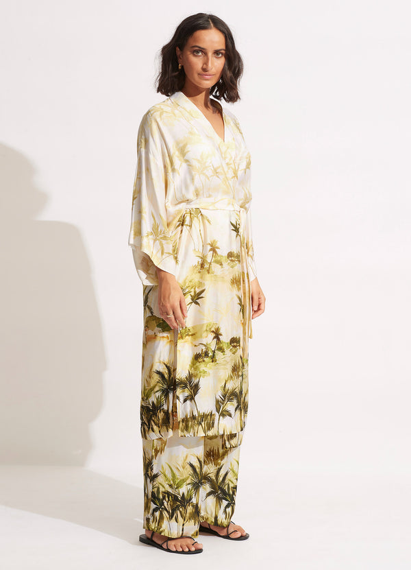 Palms Kimono  - Olive