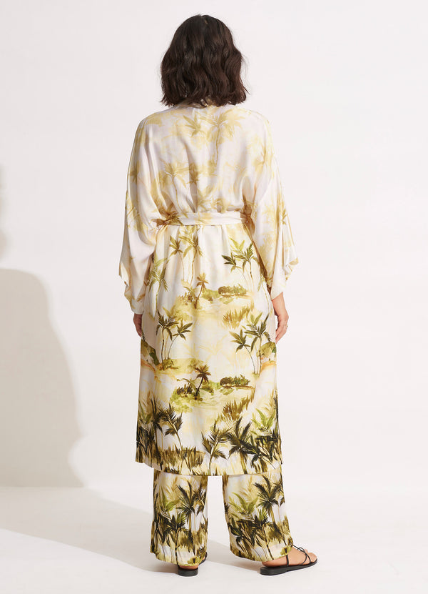 Palms Kimono  - Olive