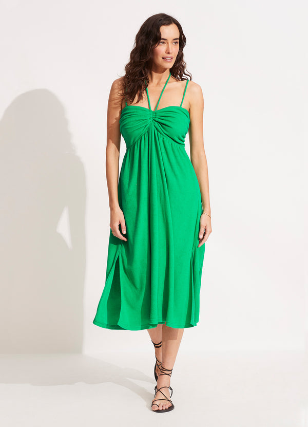 Terry Midi Dress - Green