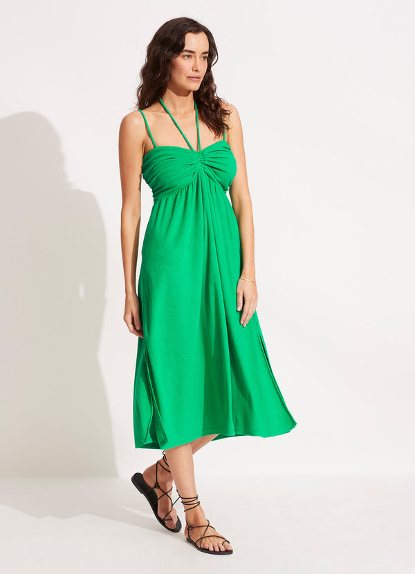 Terry Midi Dress - Green
