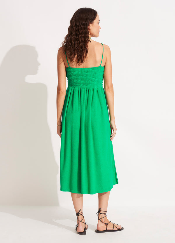 Terry Midi Dress - Green