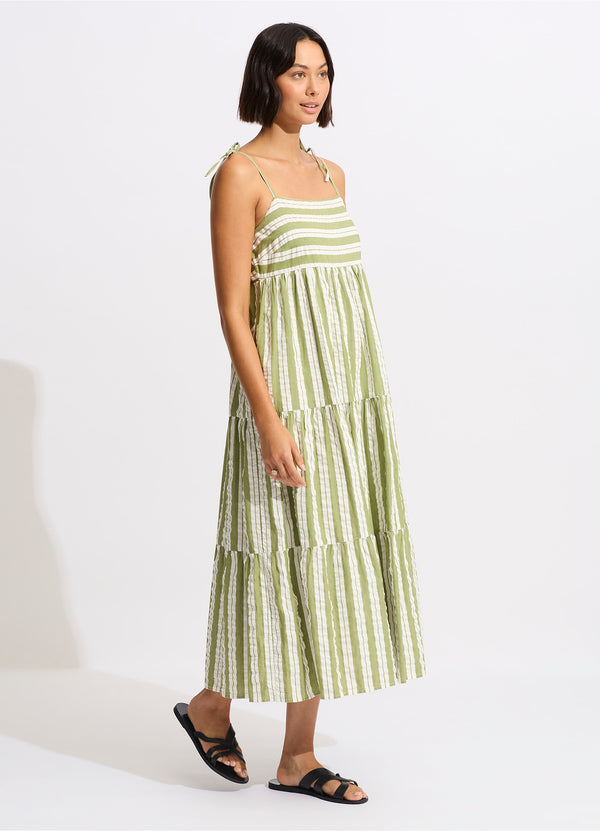 Cabana Tier Maxi - Olive Green