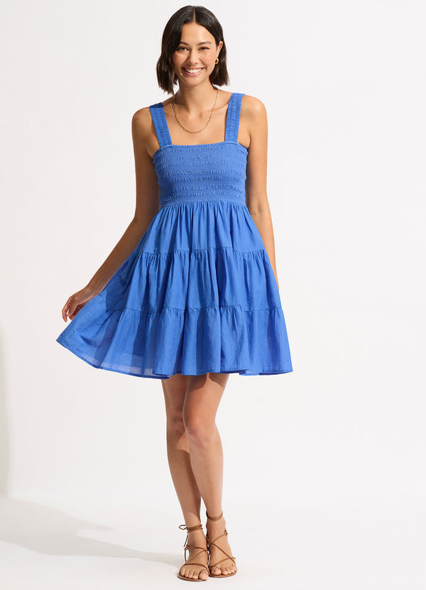 Faithful Mini Dress - Azure