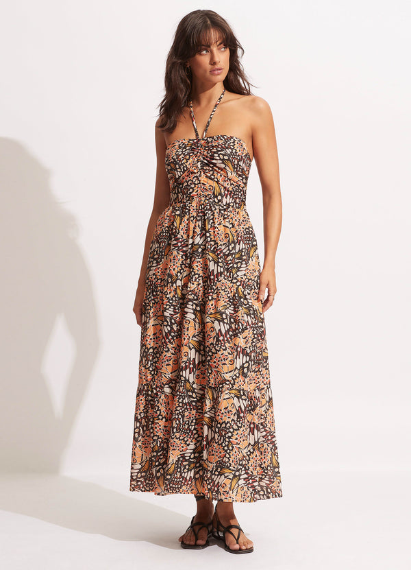 Take Flight Tiered Dress - Mandarin