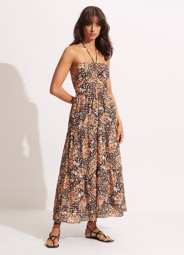 Take Flight Tiered Dress - Mandarin