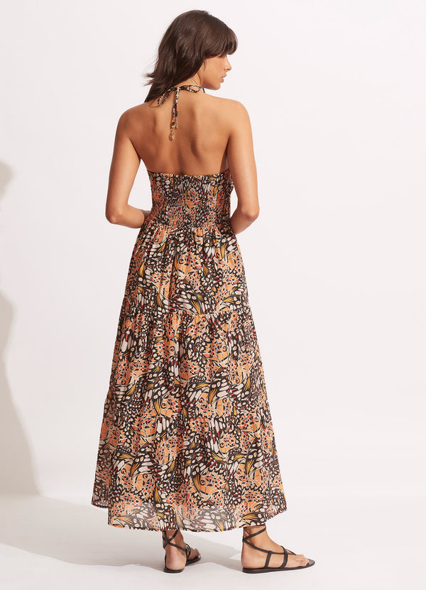 Take Flight Tiered Dress - Mandarin