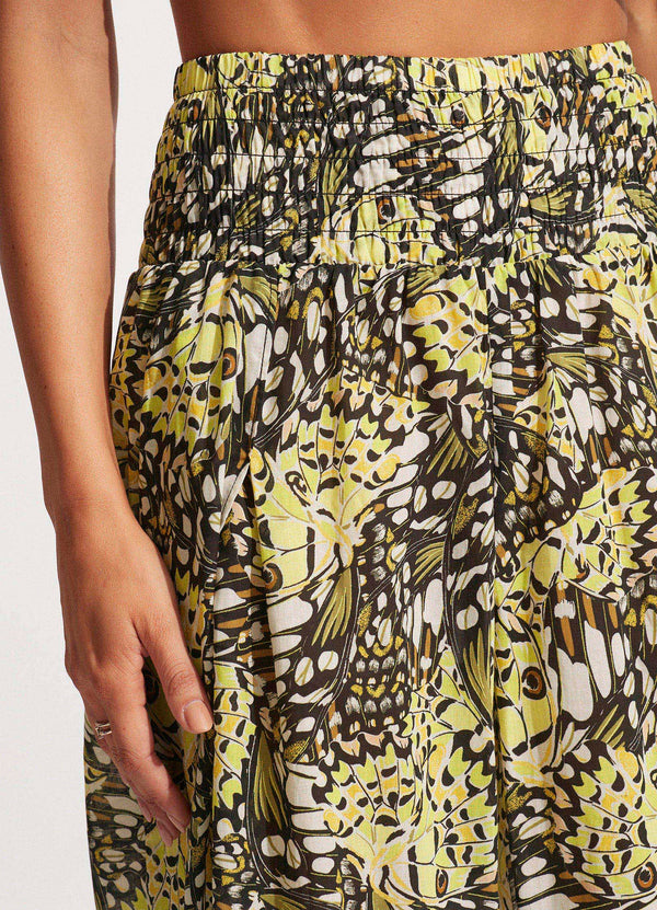 Take Flight Shirring Pant - Wild Lime