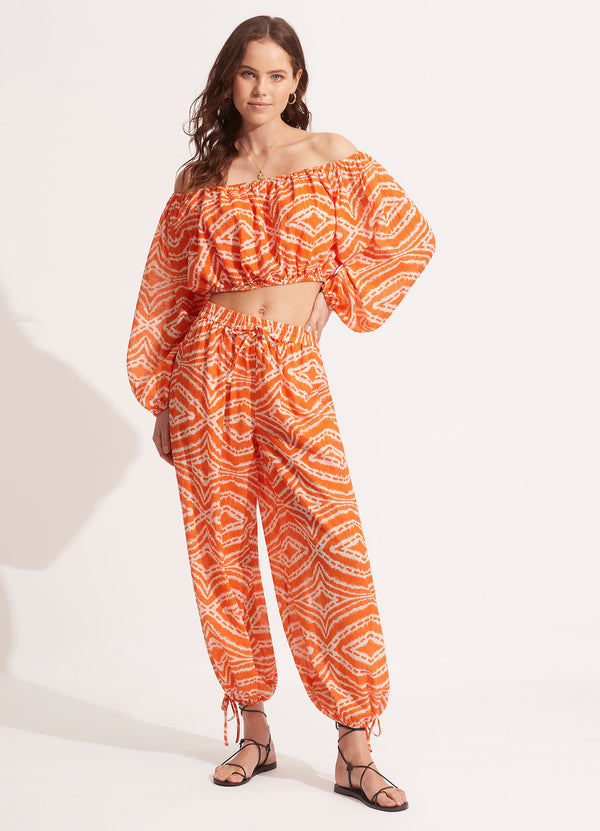 Zanzibar Crop Top - Mandarin