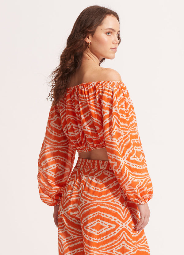Zanzibar Crop Top - Mandarin