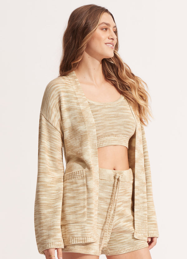 Marl Knit Cardigan - Sand