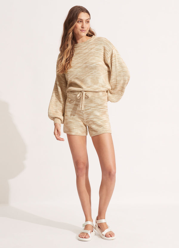 Marl Knit Jumper - Sand