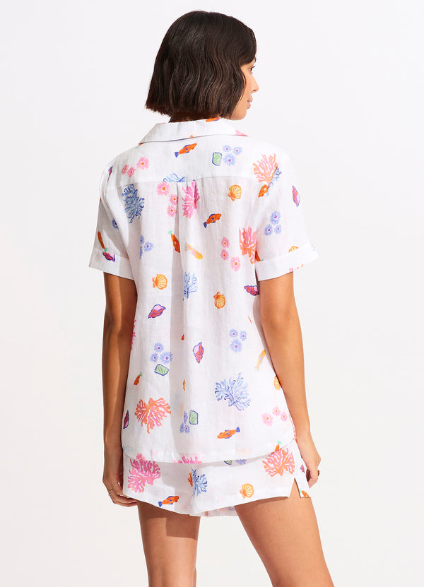 Under The Sea Beach Short - White