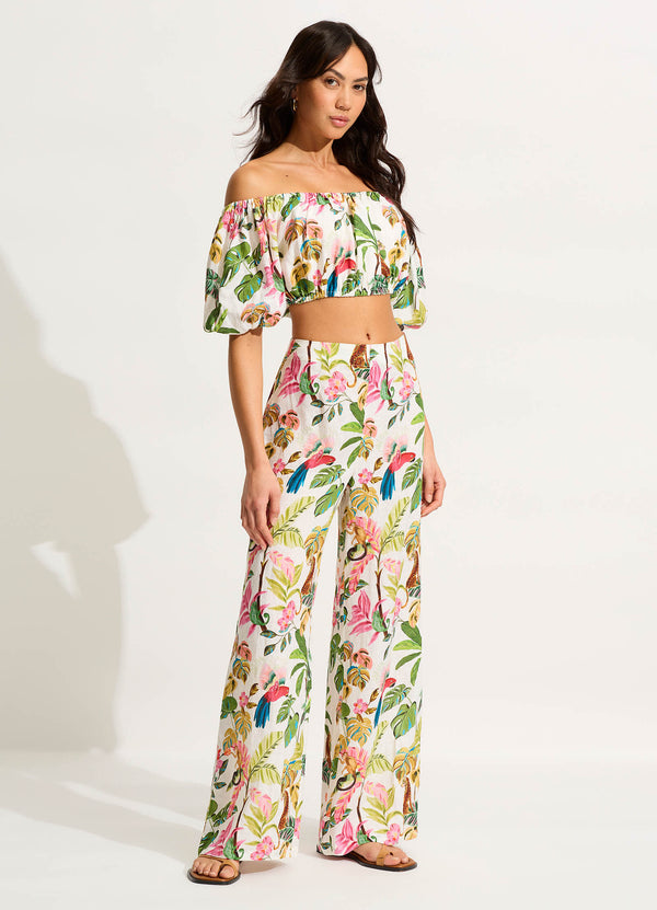 Tropica Off-Shoulder Top - Ecru
