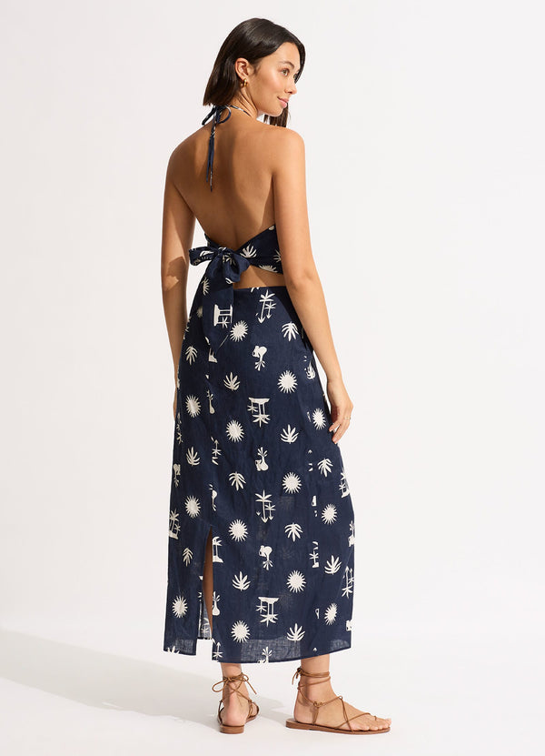 La Palma Maxi Dress - True Navy