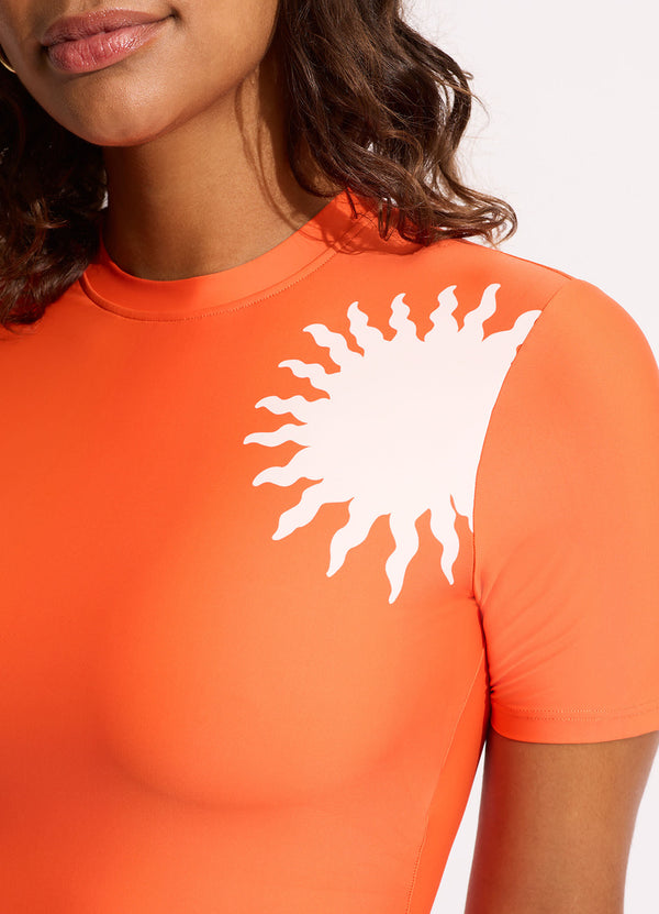 La Palma Short Sleeve Rashie - Tamarillo