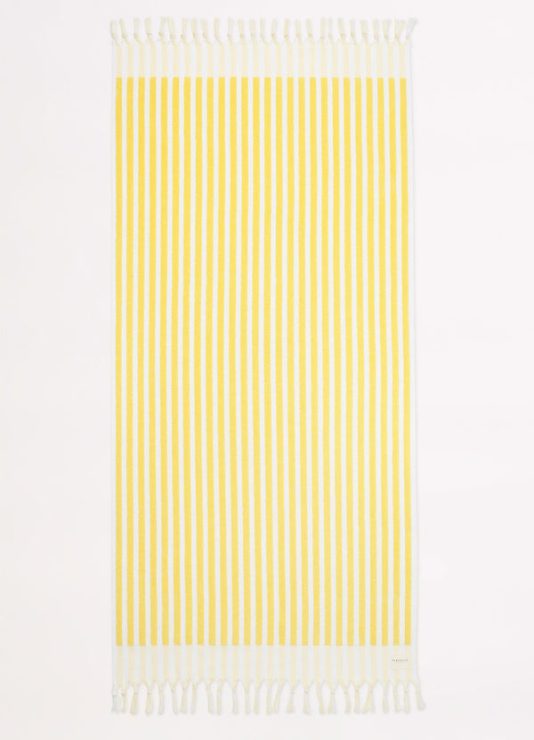 Marina Stripe Towel - Lemon