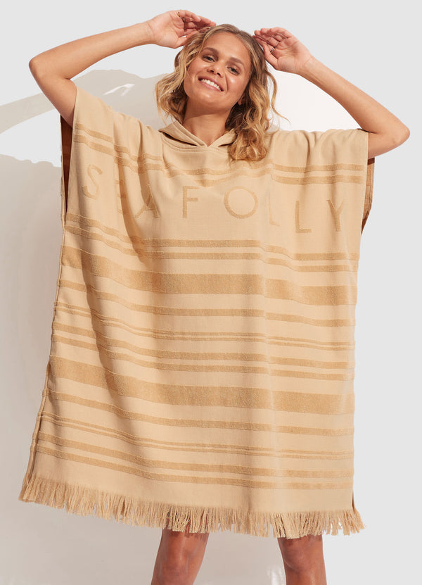 Towel Poncho - Camel