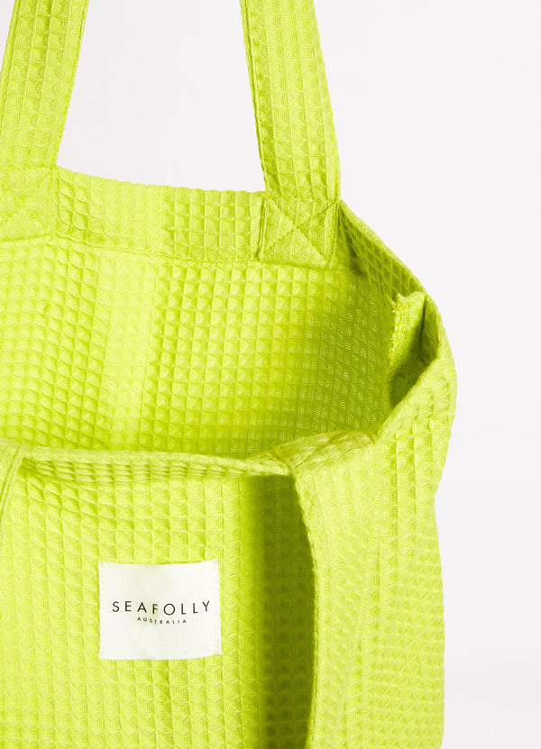 Waffle Towel & Tote Set - Wild Lime