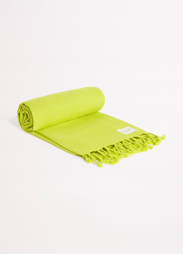 Waffle Towel & Tote Set - Wild Lime